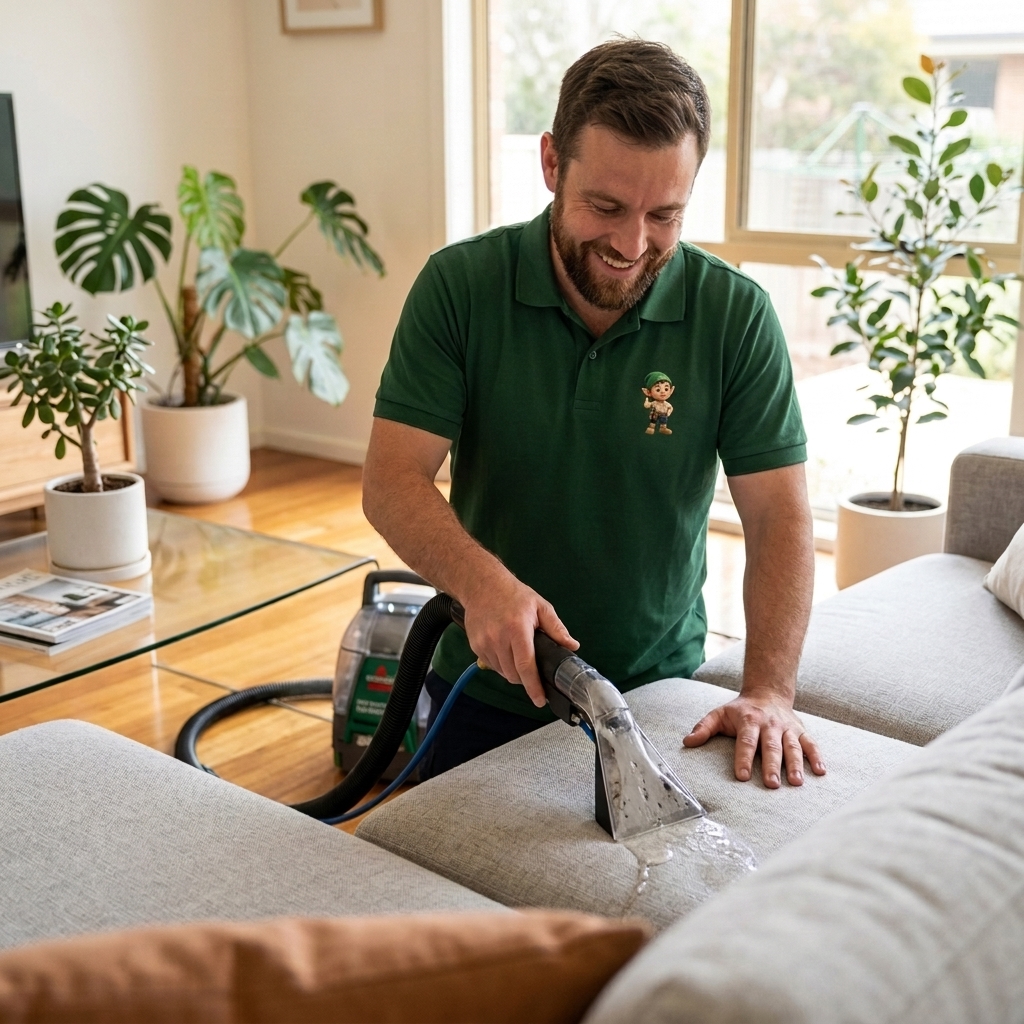 Another upholstery cleaning job our team finished in Melbourne