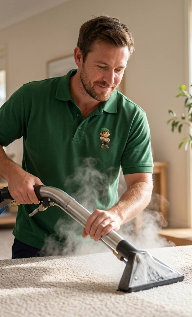 Carpet steam cleaning in a Melbourne living room